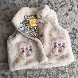 Mini Boden Faux Fur Vest